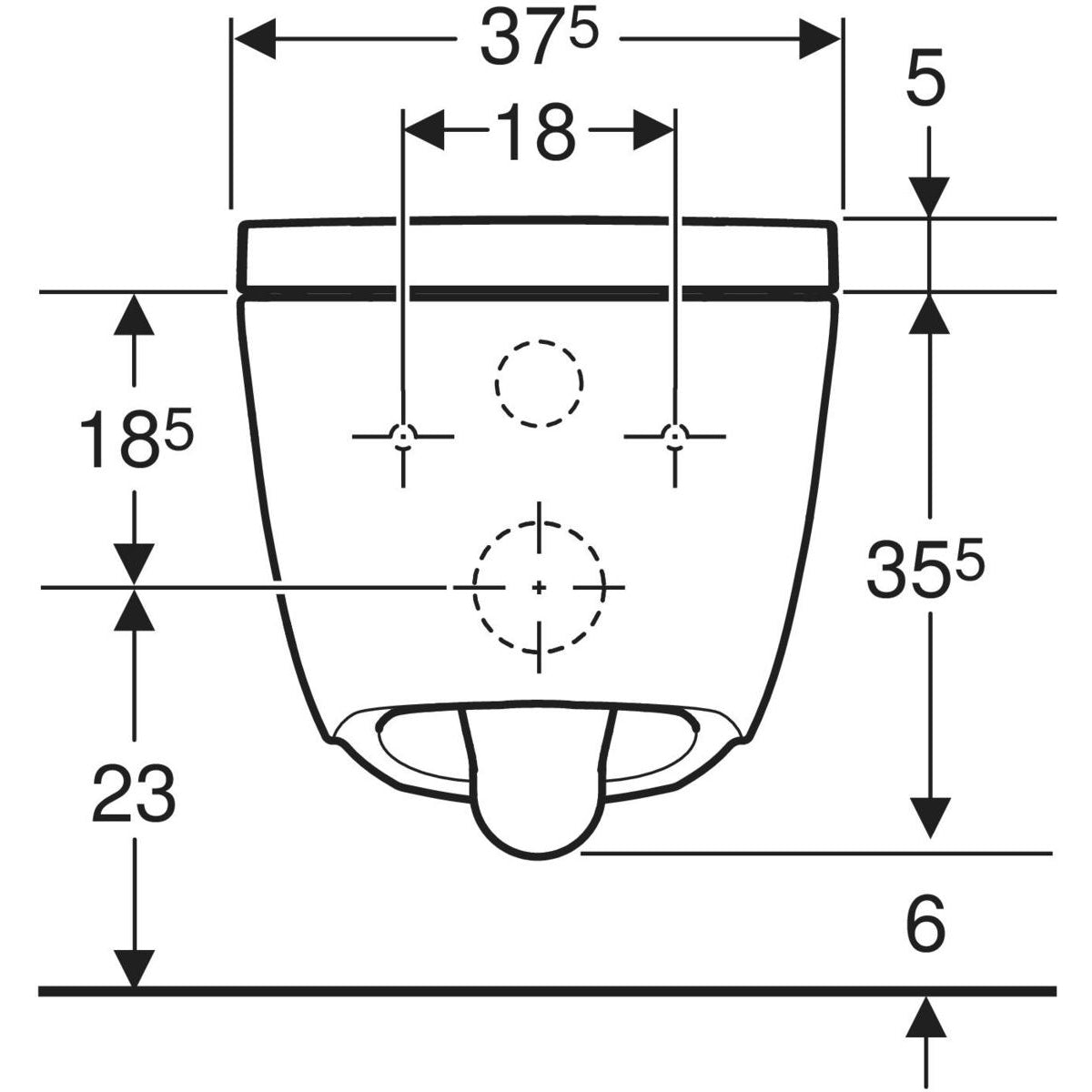 Afmetingen van het Japans toilet in centimeters